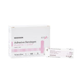 McKesson Adhesive Strip 3/4 X 3 Inch Plastic Rectangle Pink Sterile (1055594_BX) 100/BX