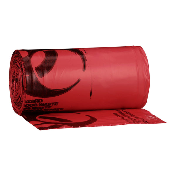 McKesson Biohazard Waste Bag Biohazard Symbol / Infectious Waste 7 to 10 gal. Red 24 X 24 Inch (206098_CS) 500/CS