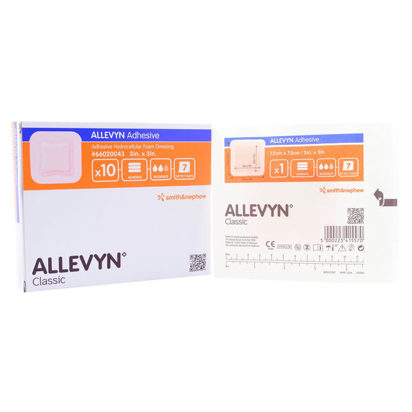 Allevyn Adhesive Foam Dressing 3 X 3 Inch With Border Film Backing Adhesive Square Sterile (278016_EA) 1/EA
