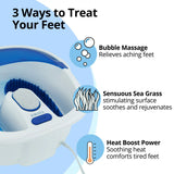 HoMedics® Bubble Bliss Elite Foot Bath with Heat Boost Blue / White Plastic (1253807_EA) 1/EA
