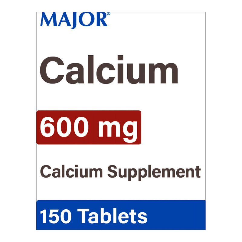 Major Pharmaceuticals Joint Health Supplement Calcium Carbonate 600 mg Strength Tablet 150 per Bottle (1171932_BT) 1/BT