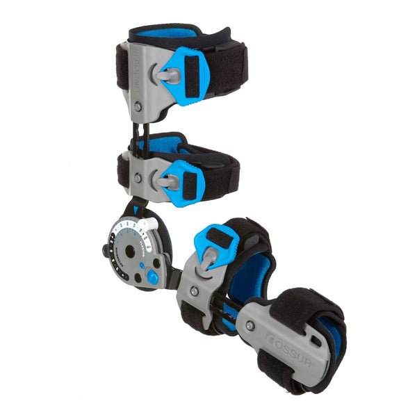 Rebound® Post-Op Elbow Brace One Size Fits Most D-Ring / Hook and Loop Strap Closure Left Arm Black / Blue / Gray (1211096_EA) 1/EA