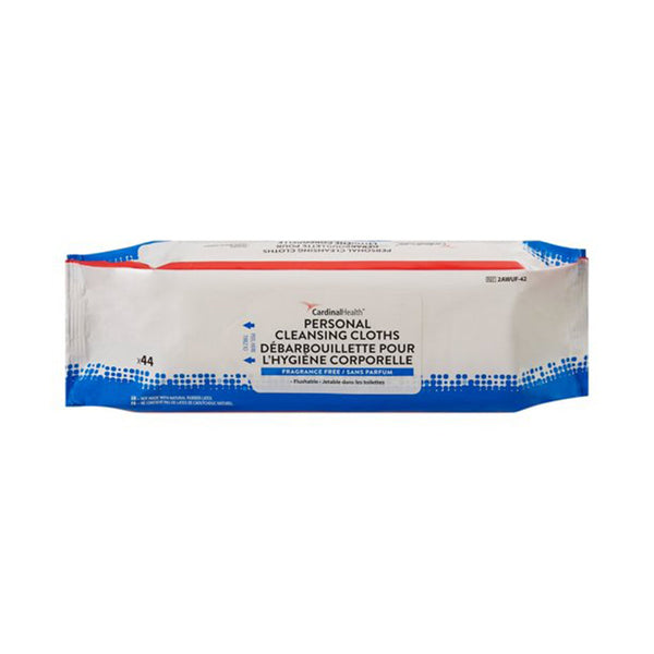Cardinal Health™ Wings™ Flushable Personal Wipe Soft Pack Unscented 44 Count (1191568_CS) 528/CS
