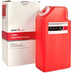 Sharps Assure Mailback Sharps Container Red Base Vertical Entry 3 Gallon (1088208_EA) 1/EA