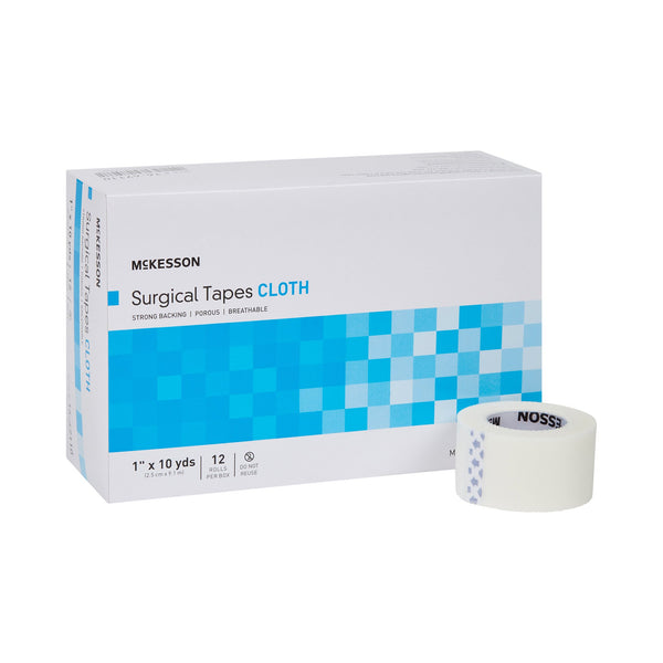 McKesson Medical Tape White 1 Inch X 10 Yard Silk-Like Cloth NonSterile (455534_RL) 1/RL