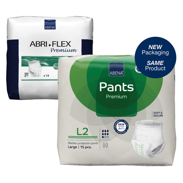 Abena® Premium Pants L2 Unisex Adult Absorbent Underwear Pull On with Tear Away Seams Large Disposable Heavy Absorbency (1218234_PK) 15/PK