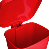 McKesson Trash Can 32 Quart / 8 gal. Red Plastic Rectangular (1223709_EA) 1/EA