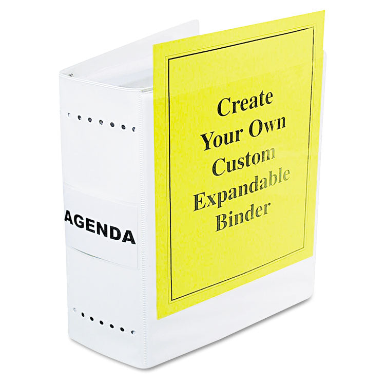 Charles Leonard® VariCap Expandable Binder, 2 Posts, 6" Capacity, 11 x 8.5, White (LEO61605) Each