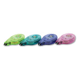 Tombow® MONO Original Correction Tape, Assortedt RetroColor Applicators, 0.17" x 394", 6/Box (TOM68670)