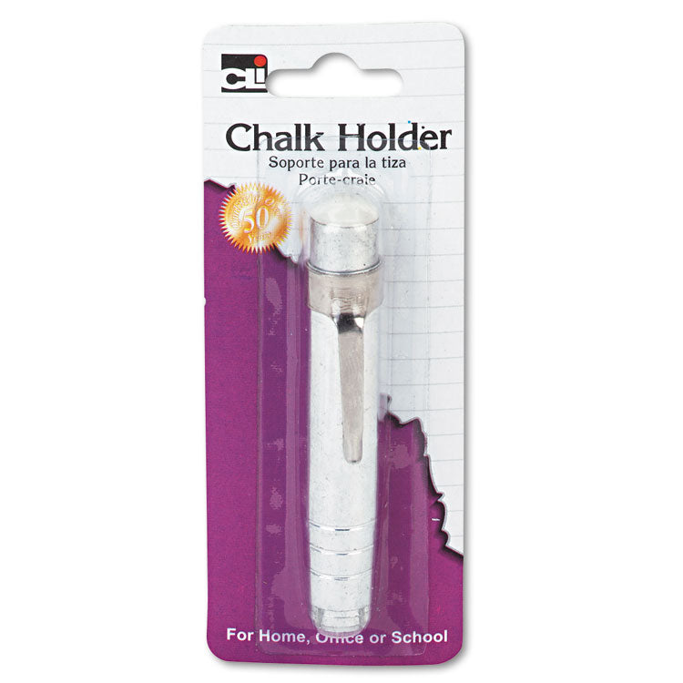 Charles Leonard® Aluminum Chalk Holder, Silver (LEO74541)