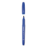 Universal™ Pen-Style Permanent Marker, Fine Bullet Tip, Blue, Dozen (UNV07073) Dozen