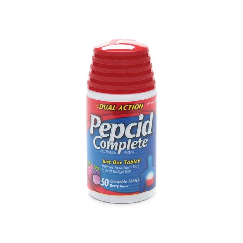 Pepcid® Complete Antacid 800 mg - 165 mg - 10 mg Strength Chewable Tablet 50 per Bottle (829807_BT) 1/BT