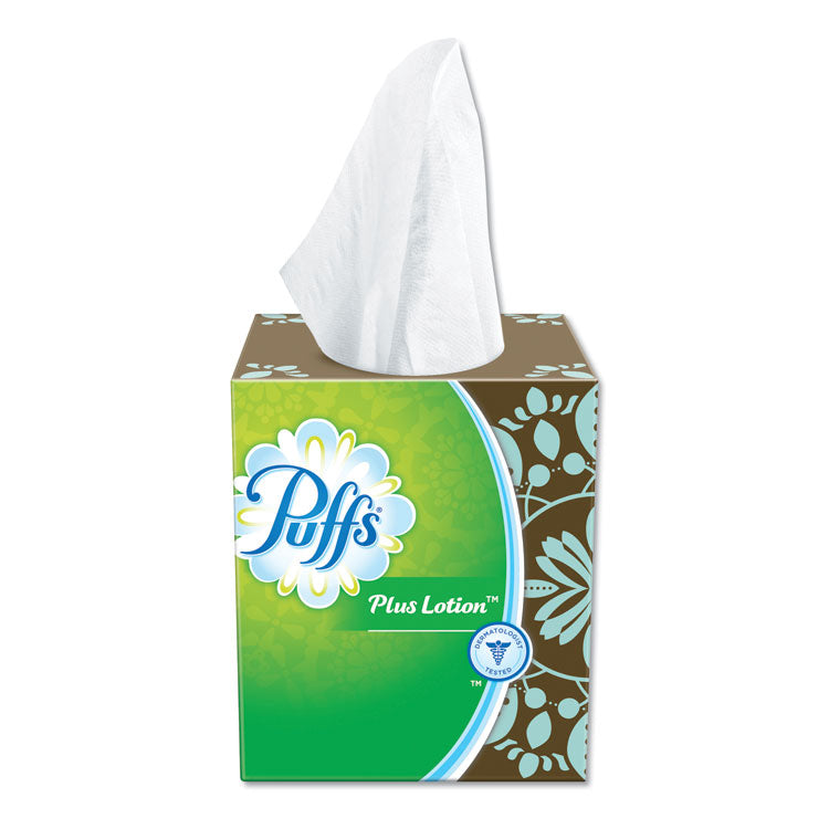 Puffs® Plus Lotion Facial Tissue, 1-Ply, White, 56 Sheets/Box, 24 Boxes/Carton (PGC34899CT)