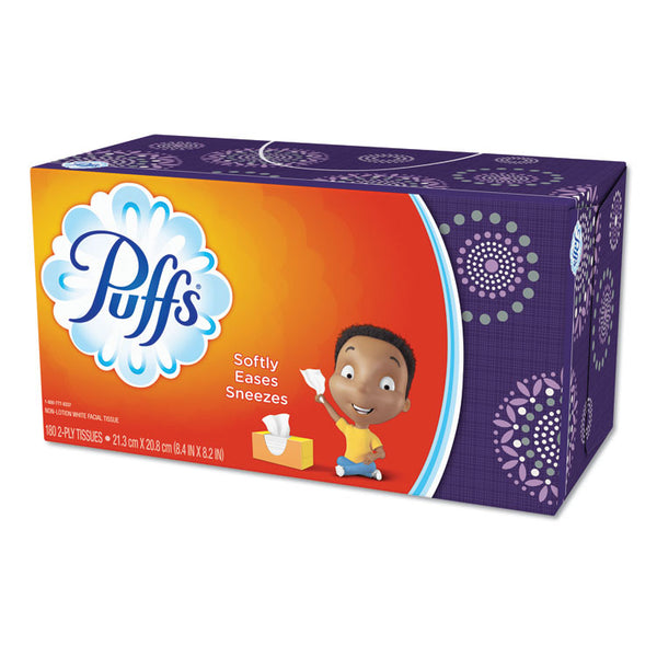 Puffs® White Facial Tissue, 2-Ply, 180 Sheets/Box, 24 Boxes/Carton (PGC87611CT)