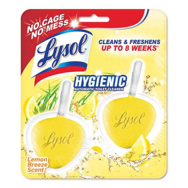 LYSOL® Brand Hygienic Automatic Toilet Bowl Cleaner, Lemon Breeze, 2/Pack (RAC83723) Each