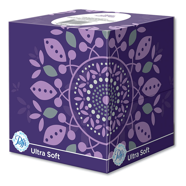 Puffs® Ultra Soft Facial Tissue, 2-Ply, White, 56 Sheets/Box, 4 Boxes/Pack, 6 Packs/Carton (PGC35295)