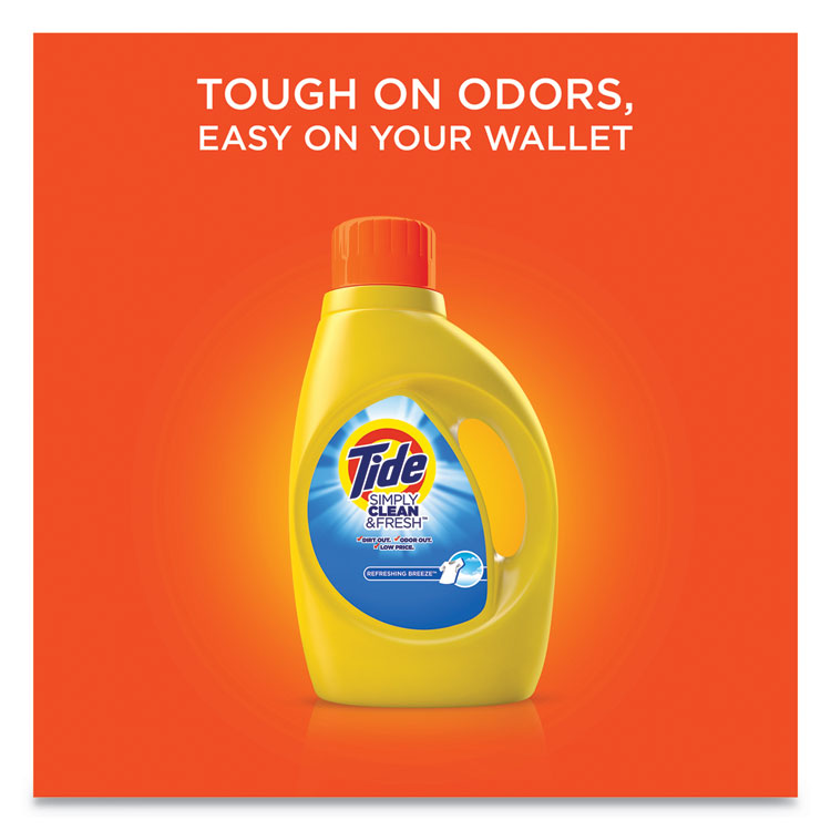 Tide® Simply Clean and Fresh Laundry Detergent, Refreshing Breeze, 64 Loads, 92 oz Bottle, 4/Carton (PGC44206)