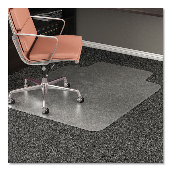 deflecto® RollaMat Frequent Use Chair Mat, Med Pile Carpet, Flat, 36 x 48, Lipped, Clear (DEFCM15113)