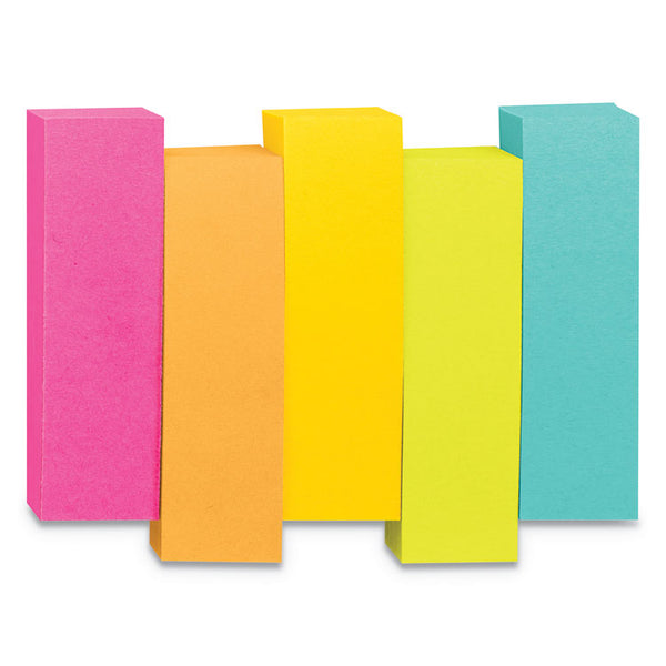 Post-it® Page Flag Markers, Assorted Brights, 100 Flags/Pad, 5 Pads/Pack (MMM6705AN) Pack of 5