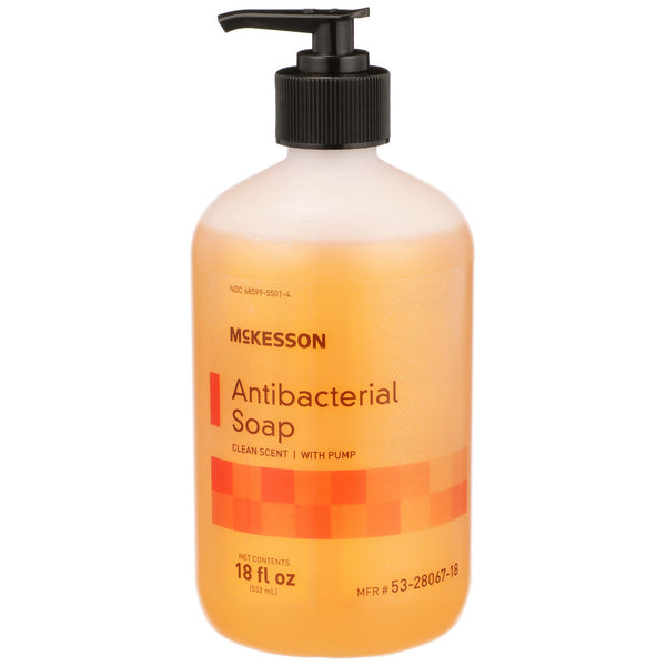 McKesson Antibacterial Soap Liquid 18 oz. Pump Bottle Clean Scent (1067683_EA) 1/EA