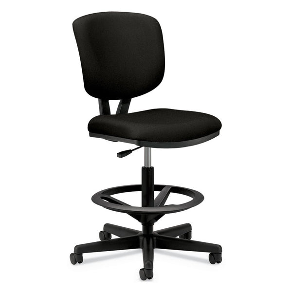 HON® Volt Series Adjustable Task Stool, Supports Up to 275 lb, 22.88" to 32.38" Seat Height, Black (HON5705GA10T)