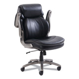 SertaPedic® Cosset Mid-Back Executive Chair, Supports Up to 275 lb, 18.5" to 21.5" Seat Height, Black Seat/Back, Slate Base (SRJ48966) Each