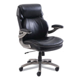 SertaPedic® Cosset Mid-Back Executive Chair, Supports Up to 275 lb, 18.5" to 21.5" Seat Height, Black Seat/Back, Slate Base (SRJ48966) Each