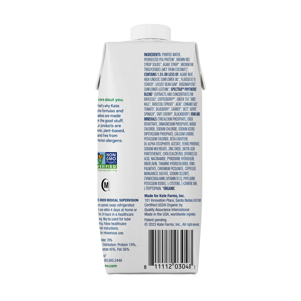 Kate Farms Peptide 1.0 Oral Supplement Plain Flavor Liquid 11 oz. Carton (1184935_CS) 12/CS