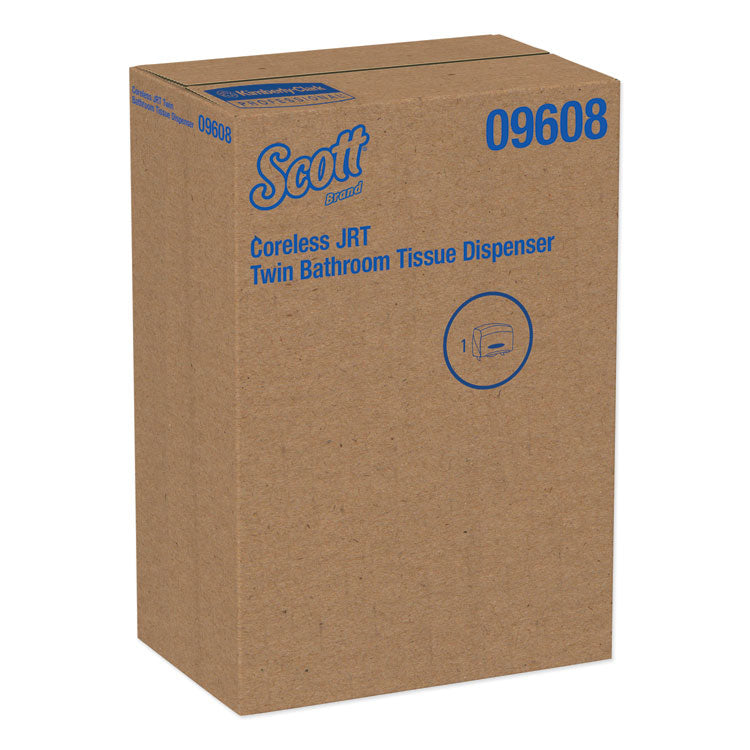 Scott® Essential Coreless Twin Jumbo Roll Tissue Dispenser, 20 x 6 x 11, Black (KCC09608) Each