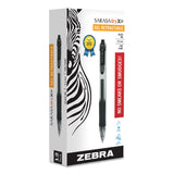 Zebra® Sarasa Dry Gel X20 Gel Pen, Retractable, Fine 0.5 mm, Black Ink, Clear/Black Barrel, 12/Pack (ZEB46710) 1 Dozen