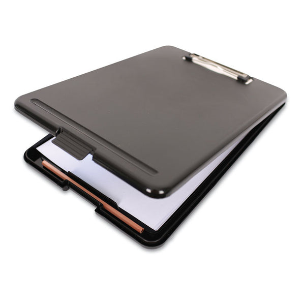 Universal® Storage Clipboard, 0.5" Clip Capacity, Holds 8.5 x 11 Sheets, Black (UNV40318)