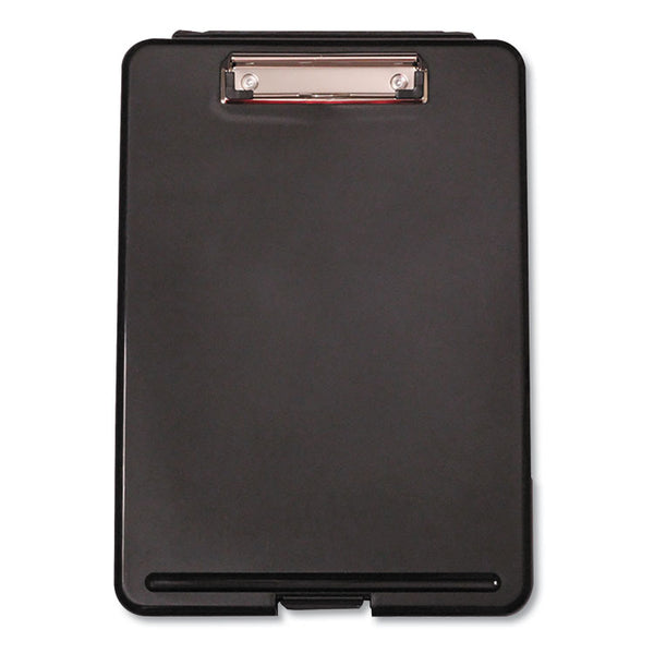 Universal® Storage Clipboard, 0.5" Clip Capacity, Holds 8.5 x 11 Sheets, Black (UNV40318)