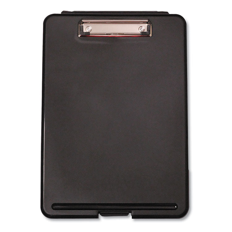 Universal® Storage Clipboard, 0.5" Clip Capacity, Holds 8.5 x 11 Sheets, Black (UNV40318)