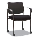 Alera® Alera IV Series Fabric Back/Seat Guest Chairs, 24.8" x 22.83" x 32.28", Black Seat, Black Back, Black Base, 2/Carton (ALEIV4317A)