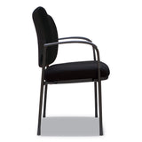 Alera® Alera IV Series Fabric Back/Seat Guest Chairs, 24.8" x 22.83" x 32.28", Black Seat, Black Back, Black Base, 2/Carton (ALEIV4317A)