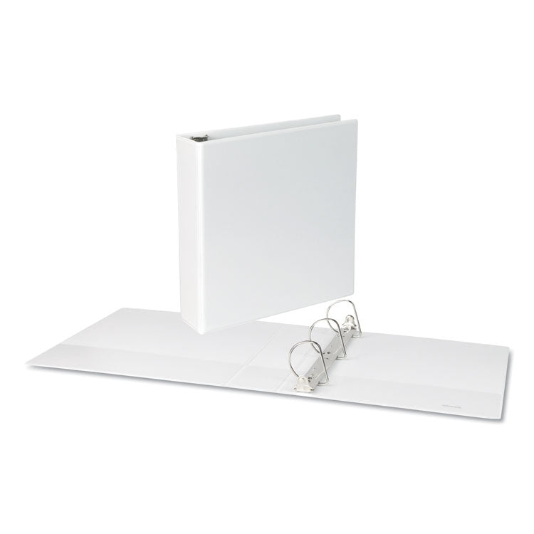 Universal® Slant D-Ring View Binder, 3 Rings, 2" Capacity, 11 x 8.5, White (UNV20746)