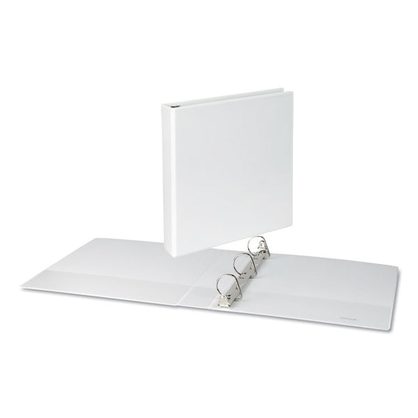 Universal® Slant D-Ring View Binder, 3 Rings, 1.5" Capacity, 11 x 8.5, White (UNV20744)