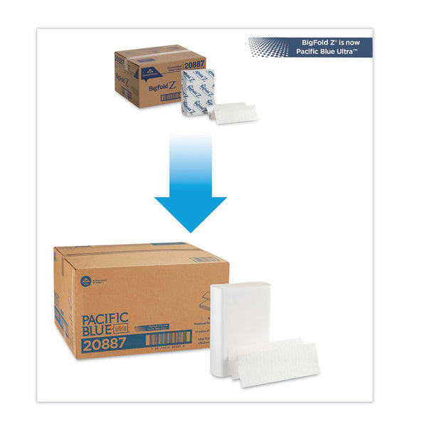 Georgia Pacific® Professional Pacific Blue Ultra Folded Paper Towels, 1-Ply, 10.2 x 10.8, White, 220/Pack, 10 Packs/Carton (GPC20887) Case of 2200