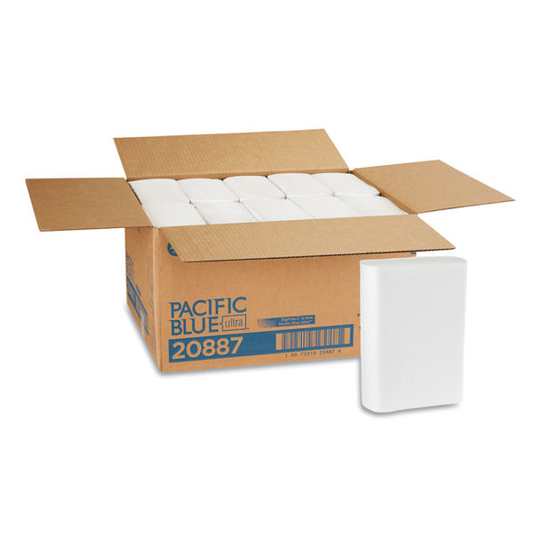 Georgia Pacific® Professional Pacific Blue Ultra Folded Paper Towels, 1-Ply, 10.2 x 10.8, White, 220/Pack, 10 Packs/Carton (GPC20887) Case of 2200