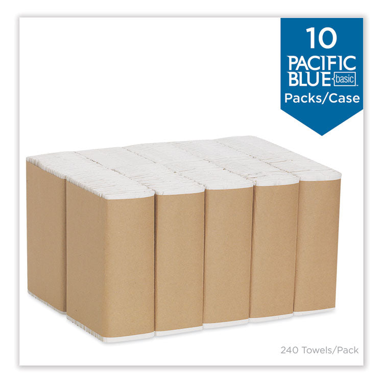 Georgia Pacific® Professional Pacific Blue Basic C-Fold Paper Towel, 1-Ply, 10.1 x 12.7, White, 240/Pack, 10 Packs/Carton (GPC25190) Case of 2400