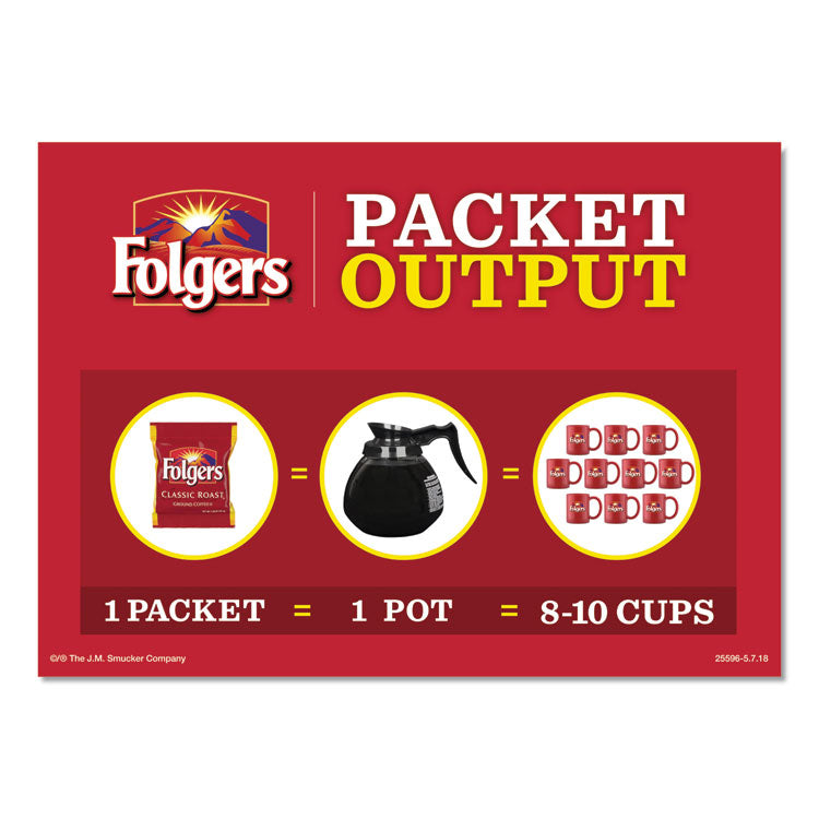 Folgers® Ground Coffee Fraction Packs, Traditional Roast, 2oz, 42/Carton (FOL63006) Case of 42