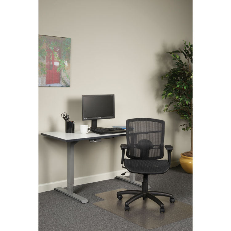 Alera® Alera Etros Series Suspension Mesh Mid-Back Synchro Tilt Chair, Supports Up to 275 lb, 15.74" to 19.68" Seat Height, Black (ALEET4218)