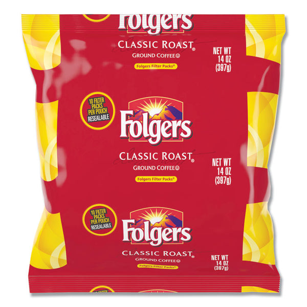 Folgers® Coffee Filter Packs, Classic Roast, 1.4 oz Pack, 40/Carton (FOL10117)