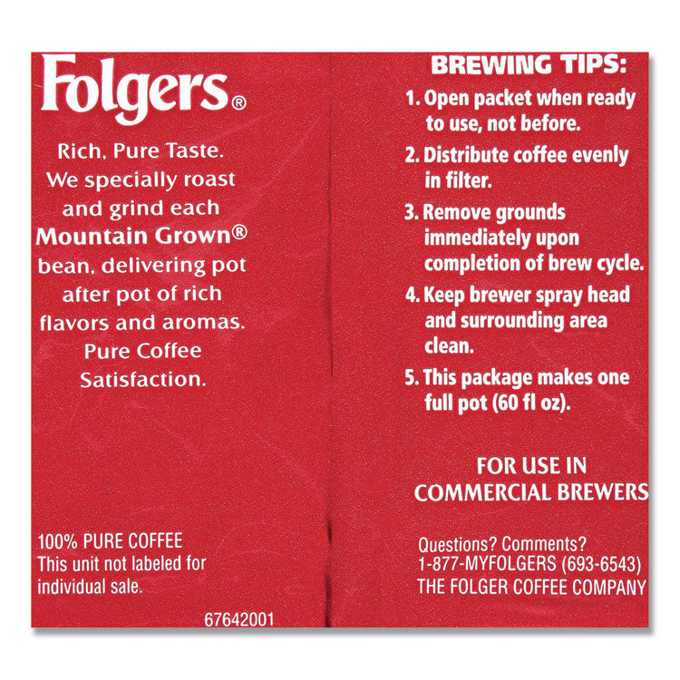 Folgers® Coffee, Fraction Pack, Classic Roast, 1.5oz, 42/Carton (FOL06430)