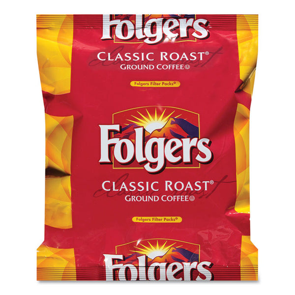 Folgers® Coffee Filter Packs, Classic Roast, .9 oz, 10 Filters/Pack, 4 Packs/Carton (FOL06239)