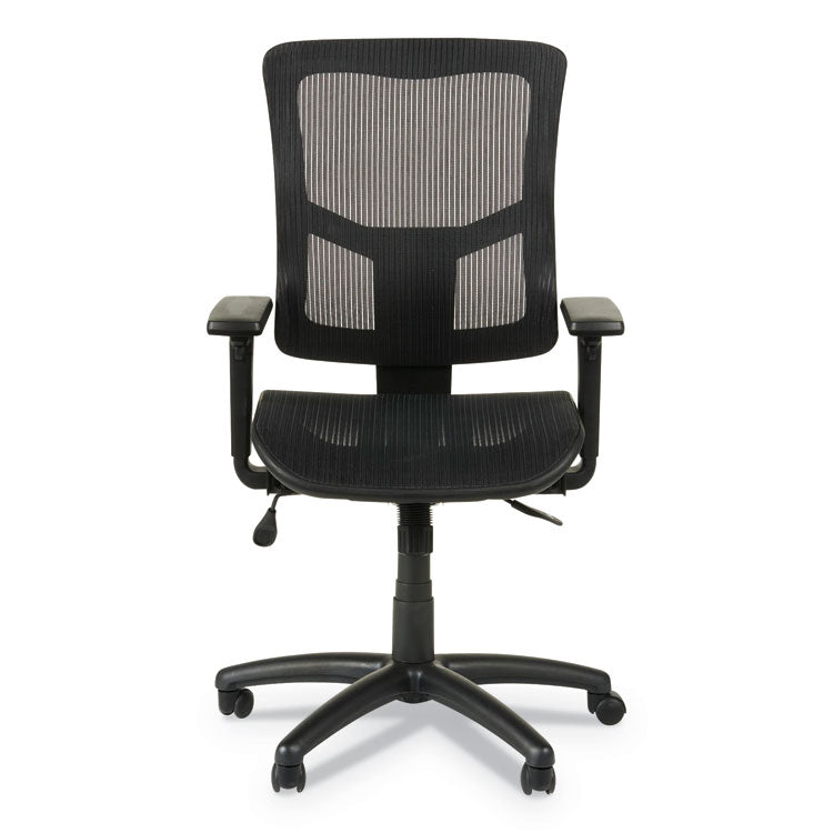 Alera® Alera Elusion II Series Suspension Mesh Mid-Back Synchro Seat Slide Chair, Supports 275 lb, 18.11" to 20.35" Seat, Black (ALEELT4218S)