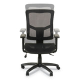 Alera® Alera Elusion II Series Suspension Mesh Mid-Back Synchro Seat Slide Chair, Supports 275 lb, 18.11" to 20.35" Seat, Black (ALEELT4218S)
