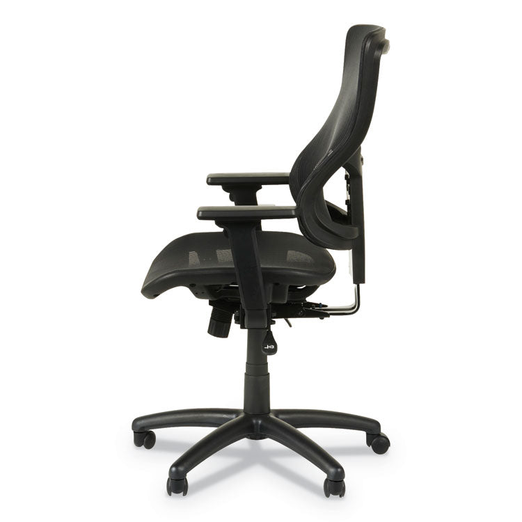 Alera® Alera Elusion II Series Suspension Mesh Mid-Back Synchro Seat Slide Chair, Supports 275 lb, 18.11" to 20.35" Seat, Black (ALEELT4218S)