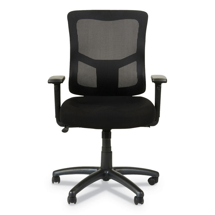 Alera® Alera Elusion II Series Mesh Mid-Back Swivel/Tilt Chair, Adjustable Arms, Supports 275lb, 17.51" to 21.06" Seat Height, Black (ALEELT4214F)