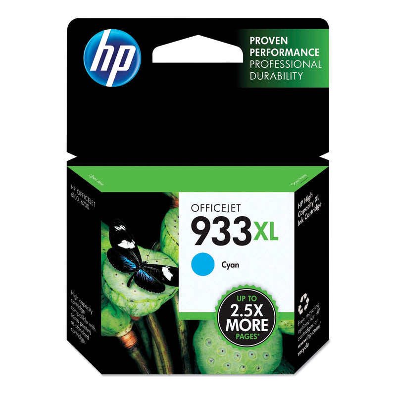 HP HP 933XL, (CN054AN) High-Yield Cyan Original Ink Cartridge (HEWCN054AN) Each